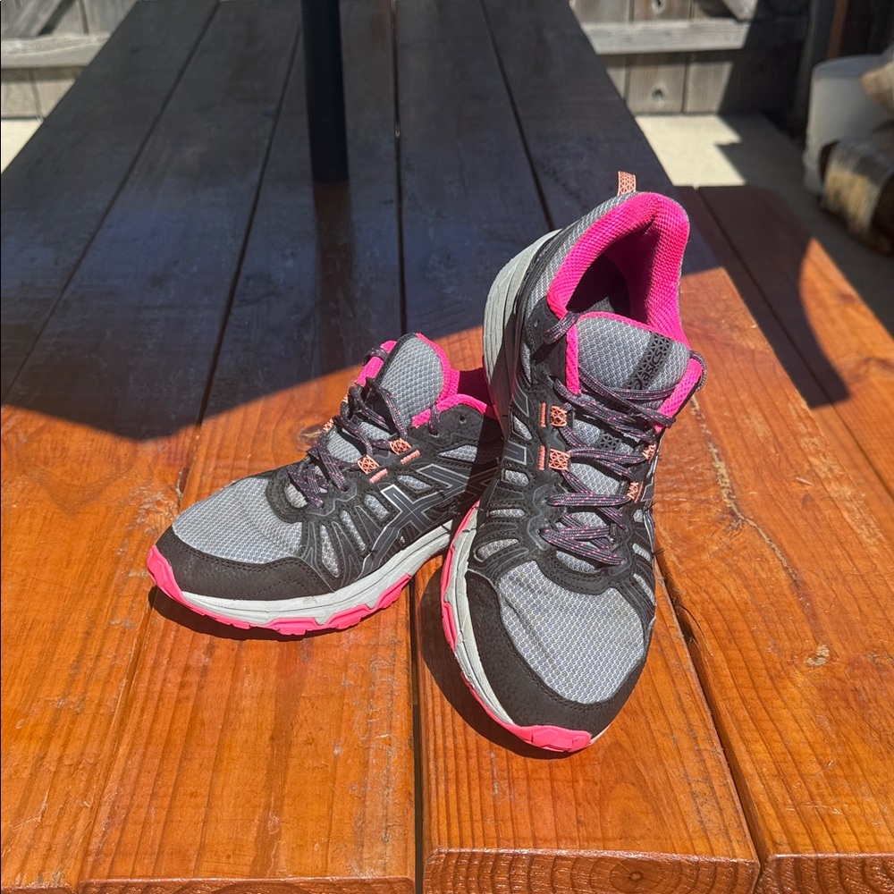 Asics Women's Athletic Shoes - Gray and Pink 8.5